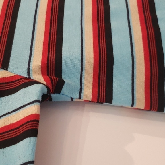 PLATINI Polo Golf Shirt Stripped Short Sleeve Men's Medium - Picture 6 of 12